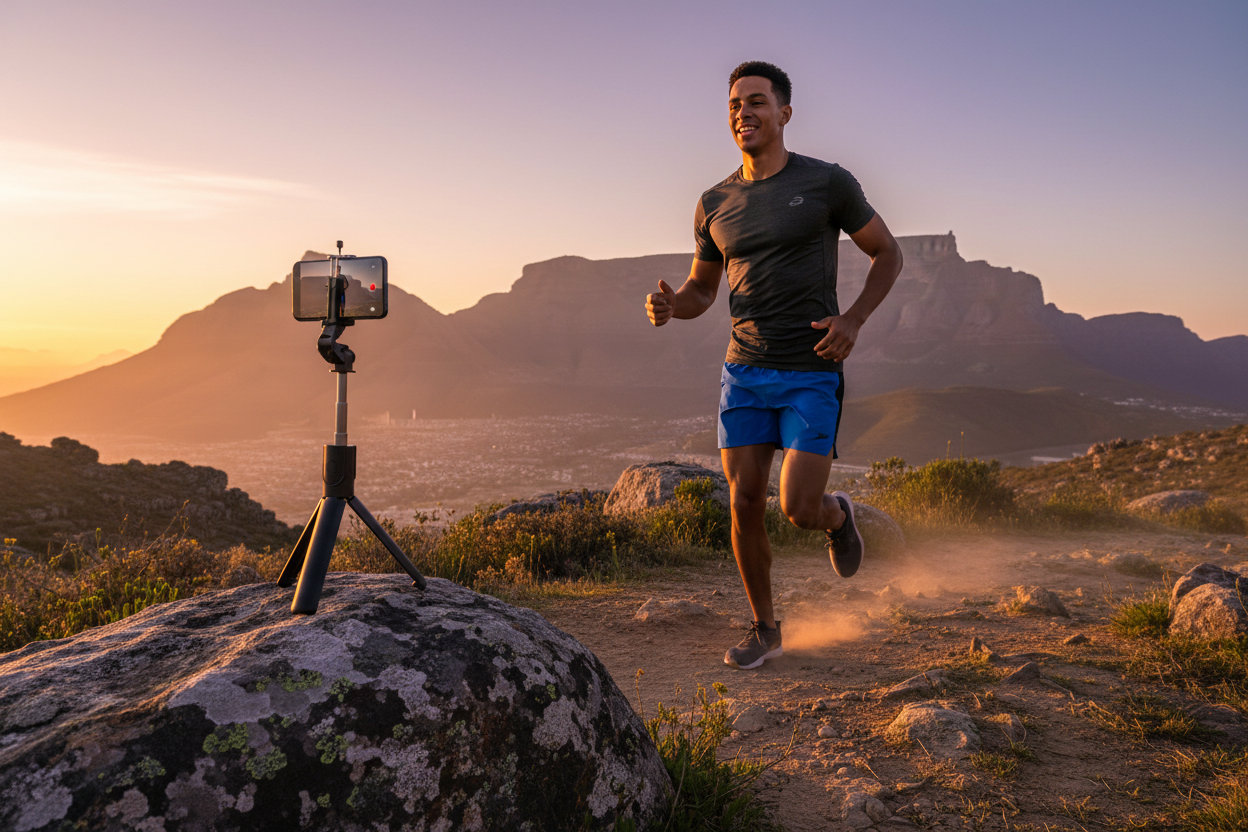 Selfie Stick Tripod – Wireless Remote, 360° Rotation - Stream Your Gym, Run & Hike