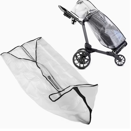 PEGG Free Gift – Transparent full-length golf bag rain cover with zip closure