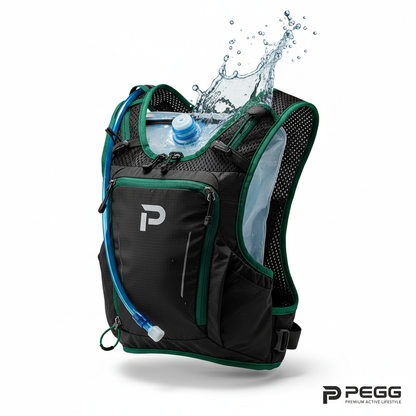 PEGG Premium Hydration Bladder & Running Vest Pack - Hero Shot